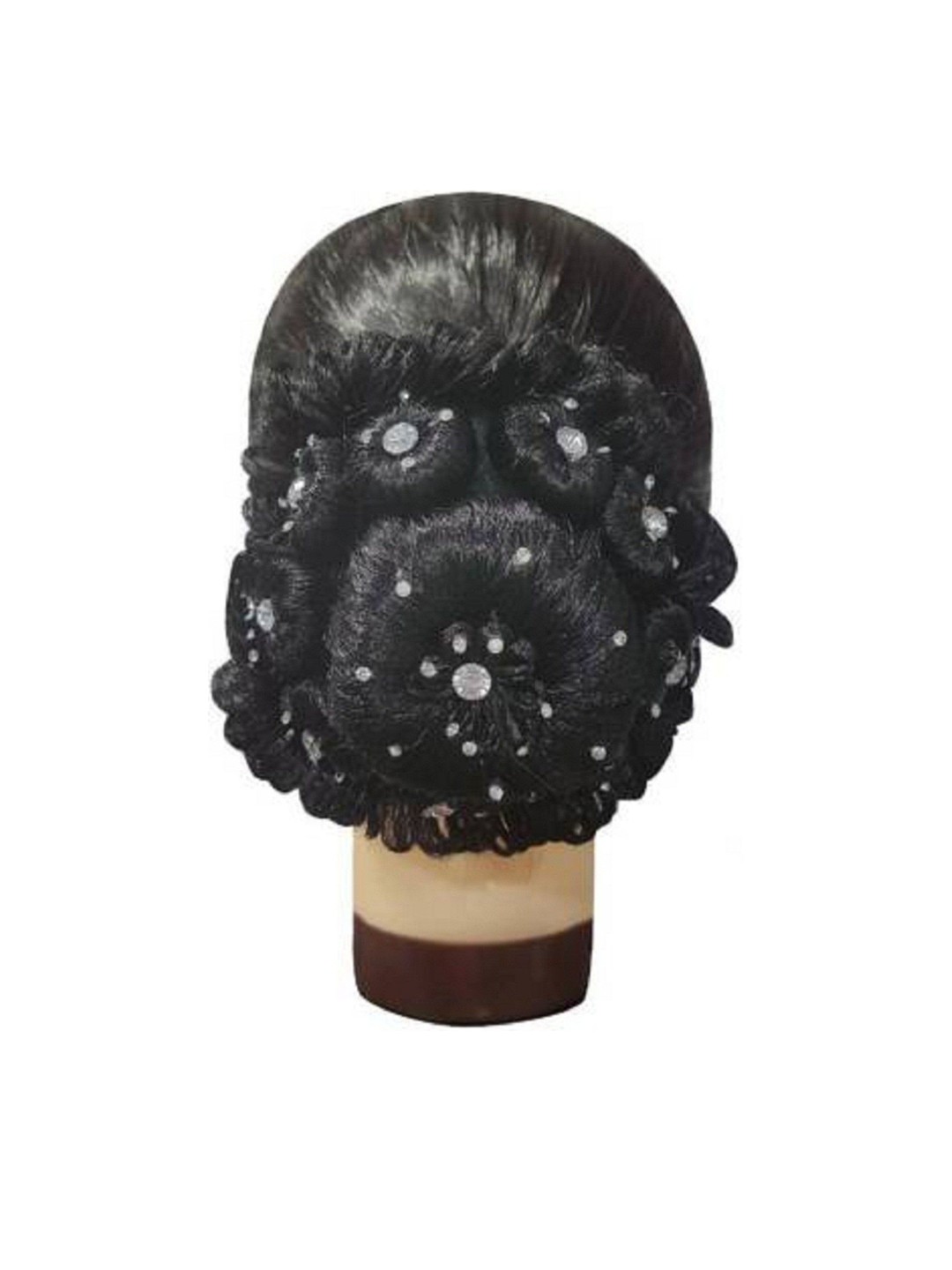 

HAVEREAM Clip-In Waterproof Stones Studded Wavy Bun Hair Extension - Brown - 22 Inch