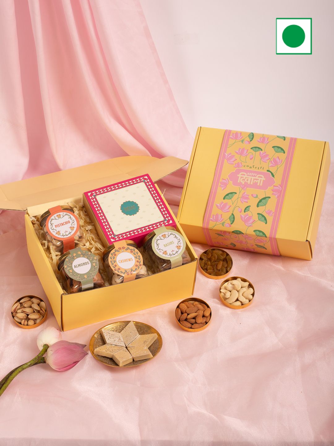 

Confetti Gifts Set Of 6 Dryfruits Diwali Gift, Multi