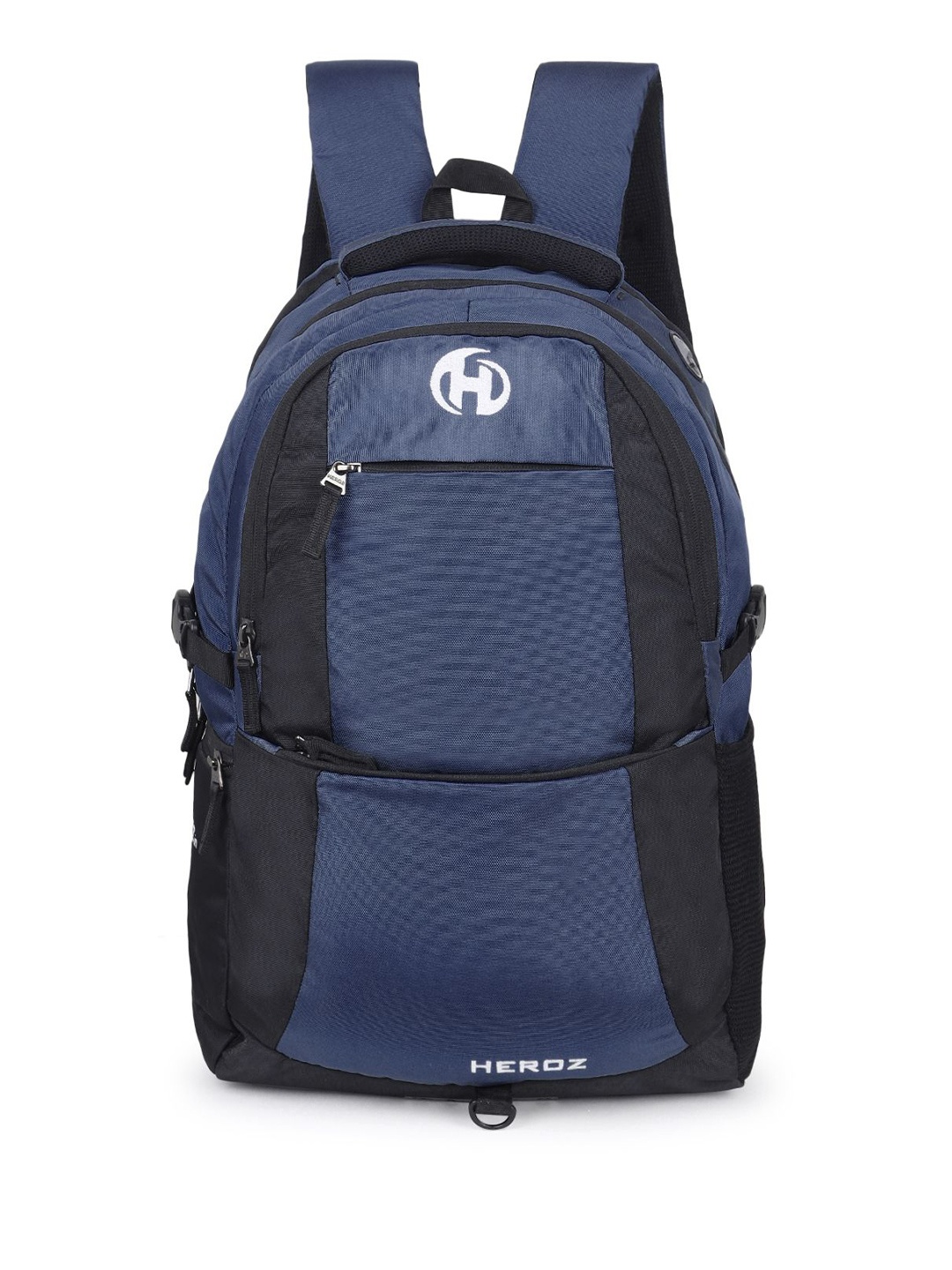 

HEROZ Brand Logo Up To 18 Inch Colourblocked Backpacks, Navy blue