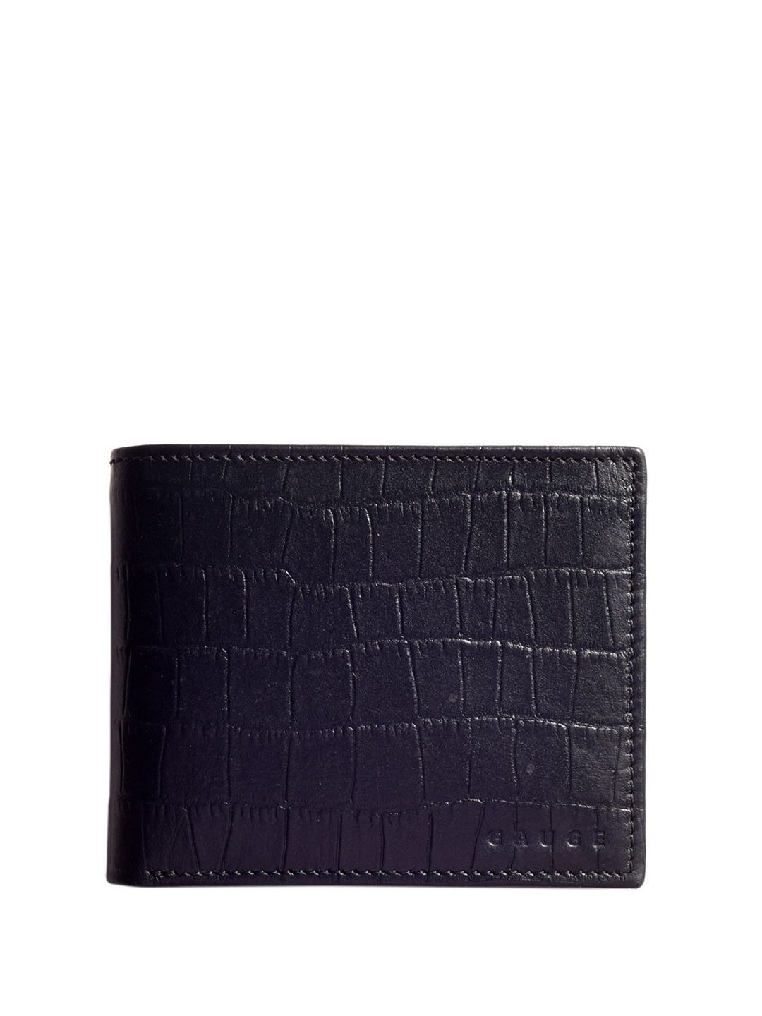 

Gauge Machine Navy Croco Bi-fold wallet, Black