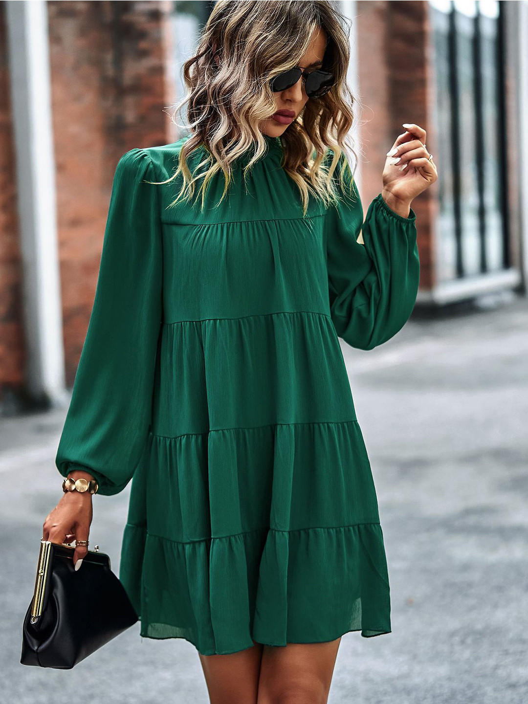 

StyleCast women A-Line Mini frock Dress, Green