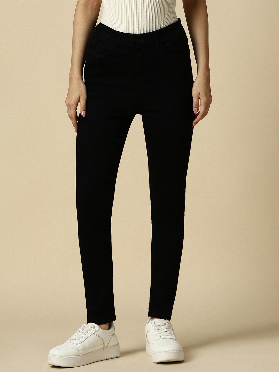 

Allen Solly Woman Women Skinny Fit Jeans, Black