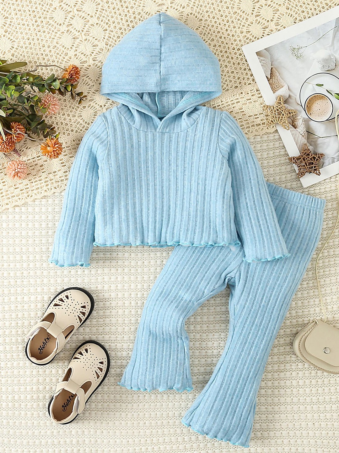 

LULU & SKY Infant Girls Printed Top With Trousers Night Suit, Blue