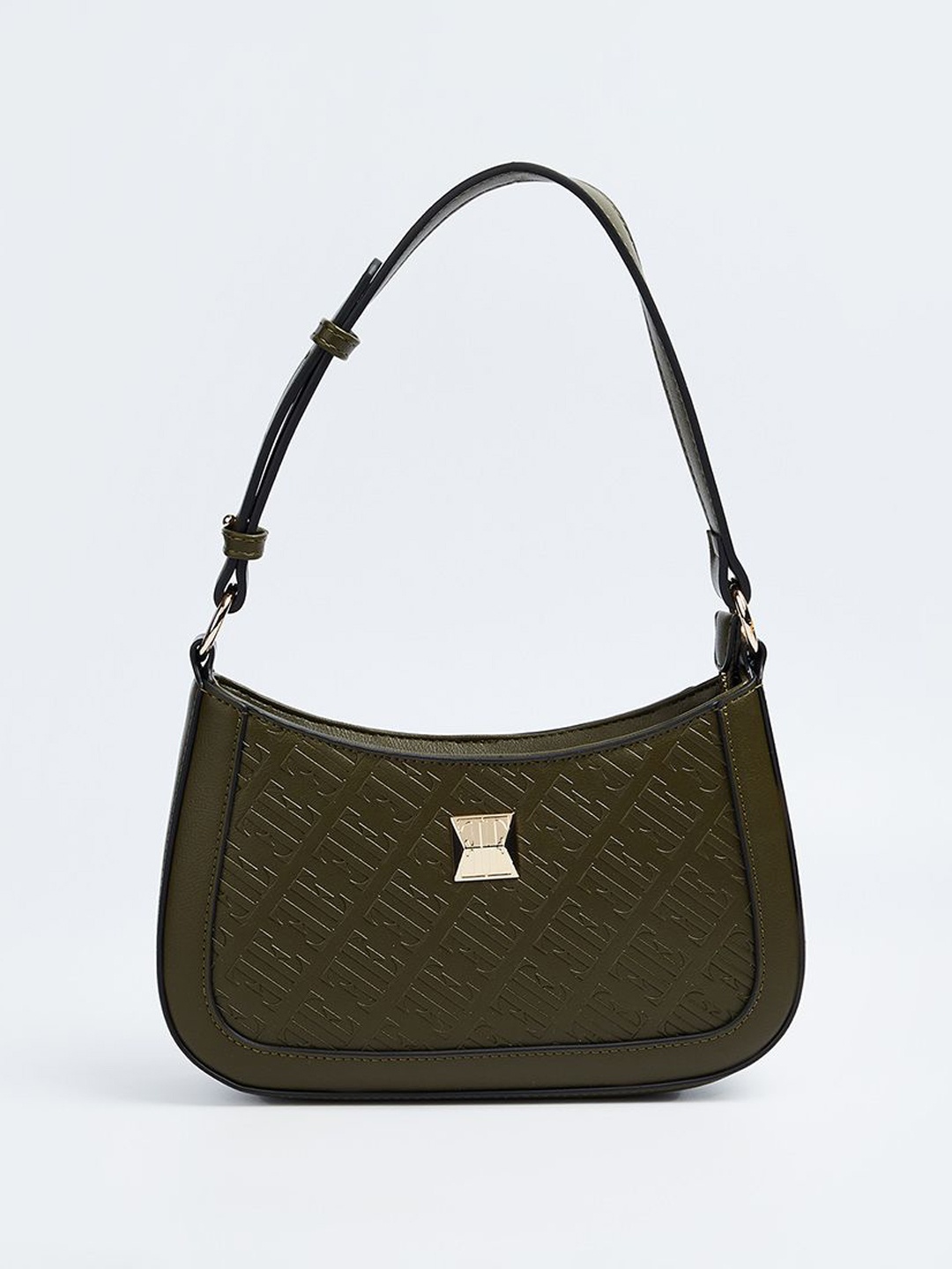 

ELLE Women Quilted Oversized Structured Shoulder Bag, Green