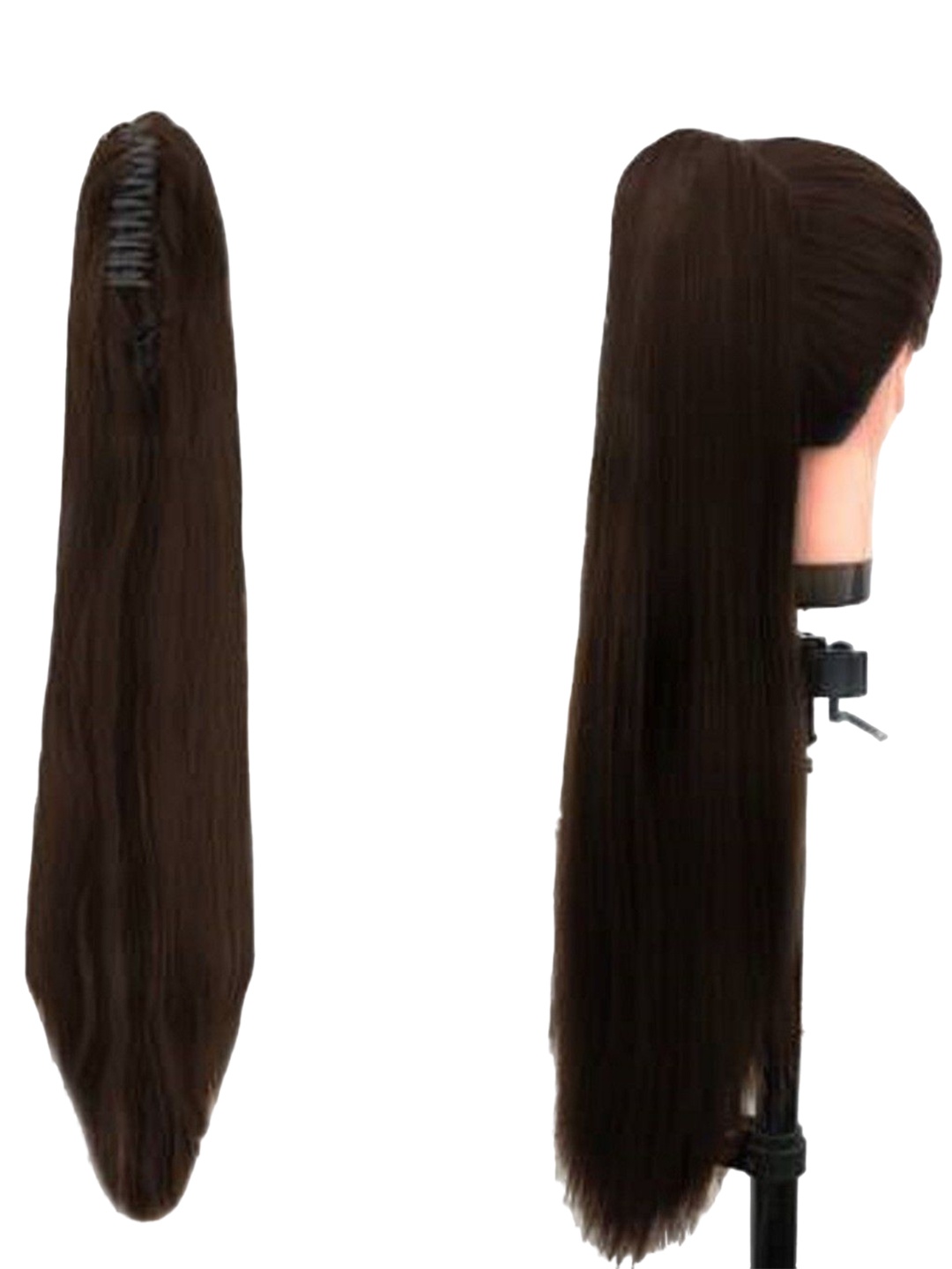 

ABRISH Clip-In Straight Ponytail Hair Extension - 24 Inch - Brown