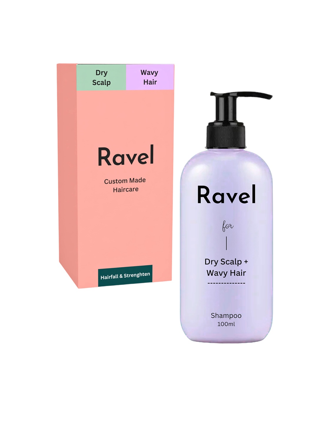 

Ravel Customized Hair Fall Control & Strengthen Shampoo For Dry Scalp & Wavy Hair - 200 ml, Purple