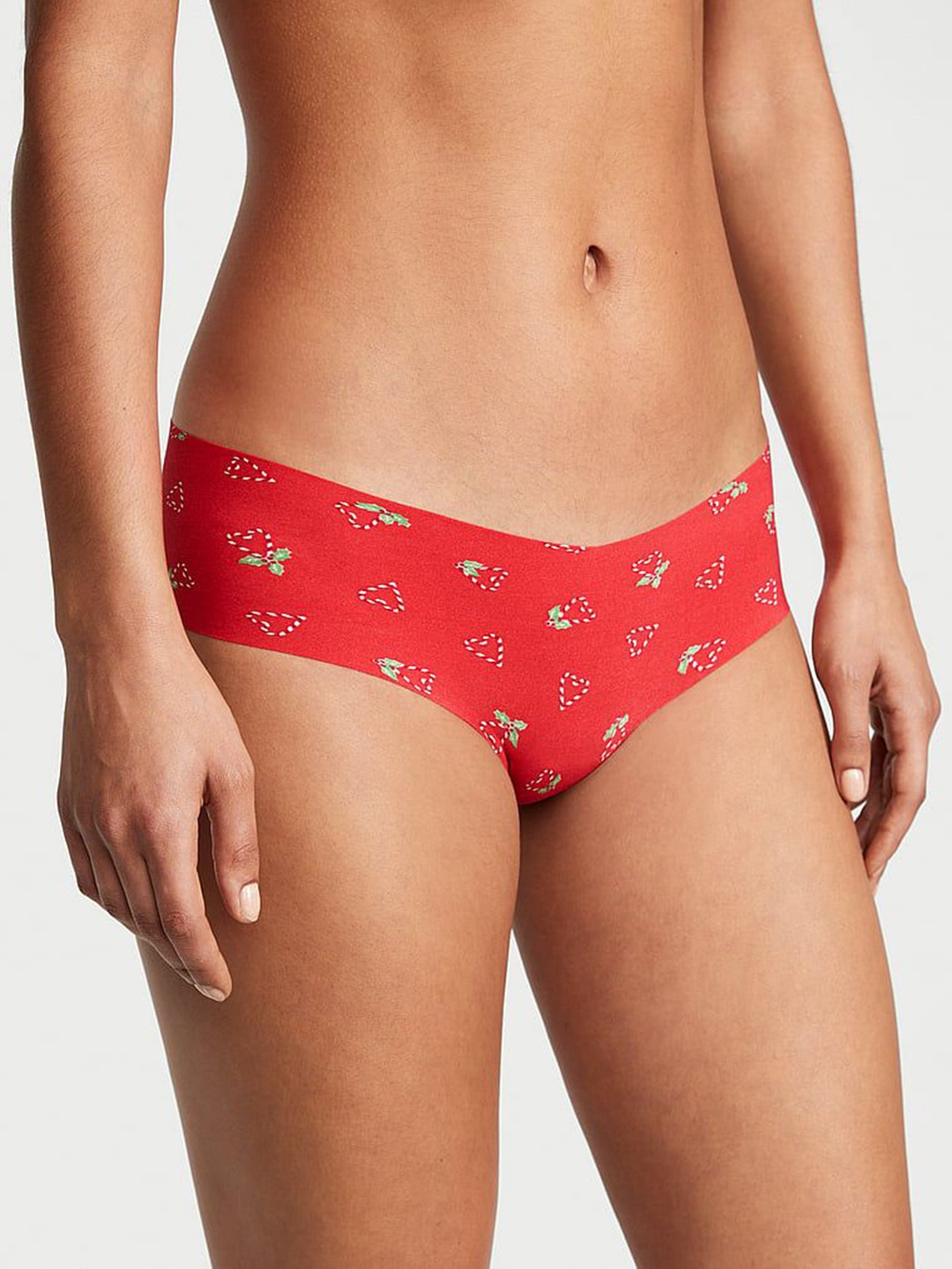 

Victoria's Secret Women Printed Low-Rise Cheeky Briefs, Red