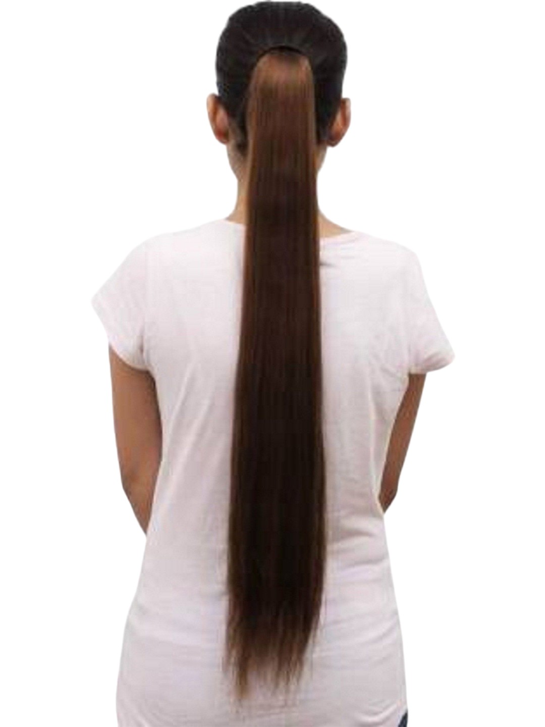 

HAVEREAM Clip-In Straight Ponytail Hair Extension - Brown - 23.2 Inch
