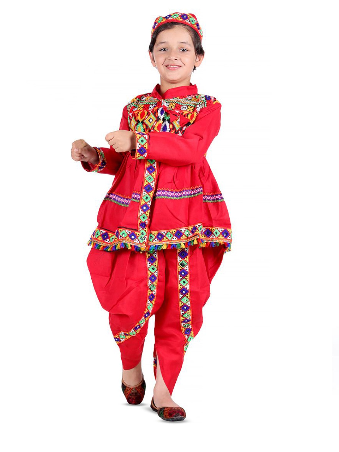 

itsmycostume Boys Pure Cotton Kurta With Pyjama, Red