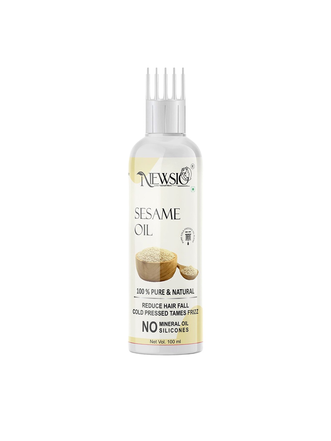 

Newsio 100% Pure & Natural Sesame Oil - 100 ml, Yellow