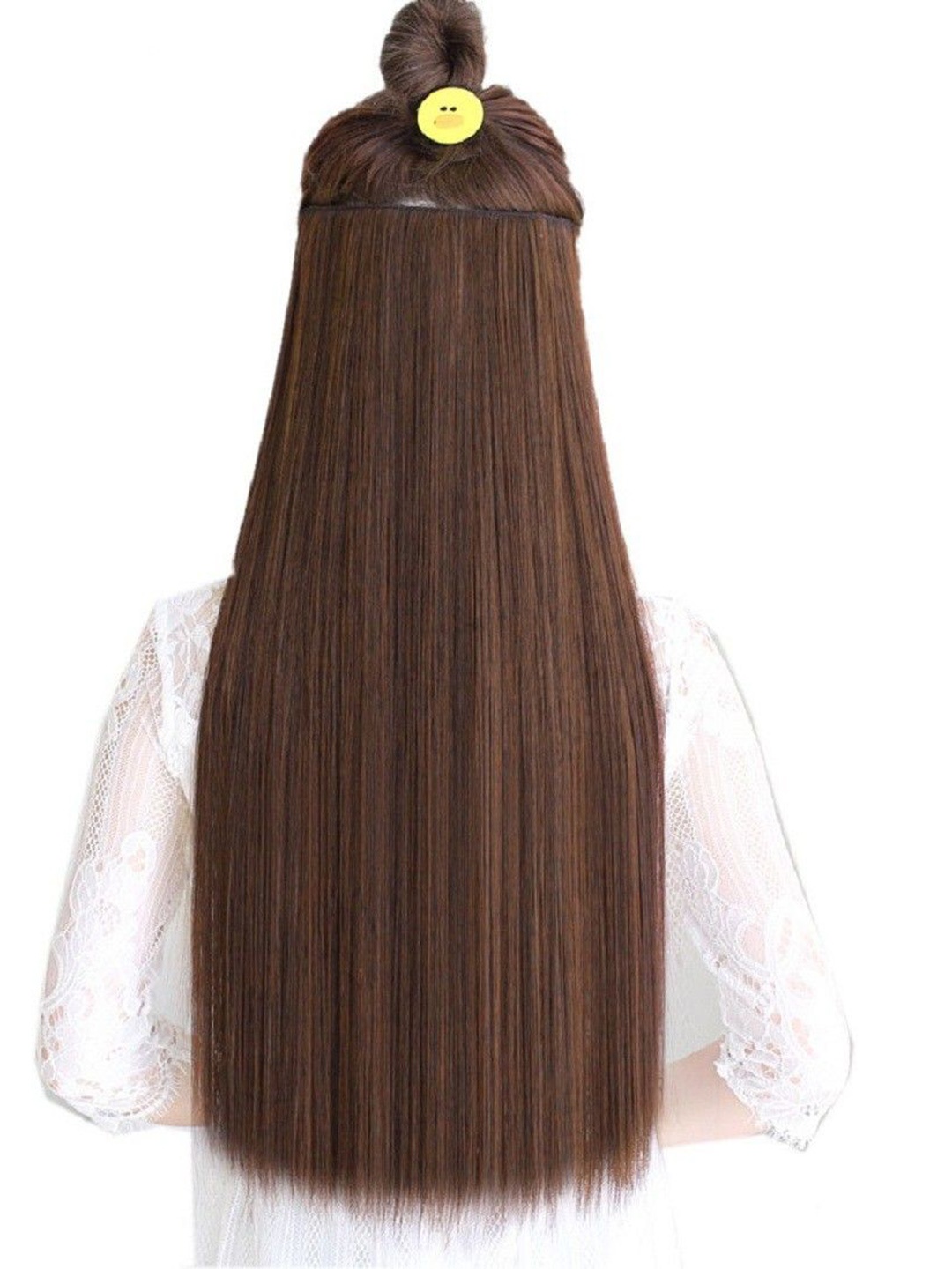 

HAVEREAM Clip In Straight Ponytail Hair Extension - Brown - 24 Inch