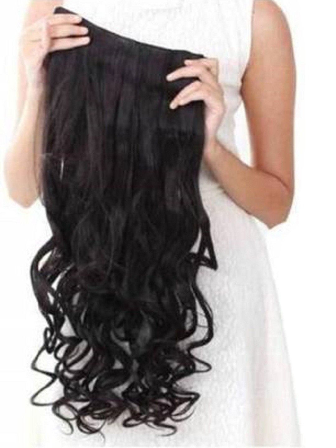 

SHENY Clip-In Curly Hair Extension - Black - 60 cm
