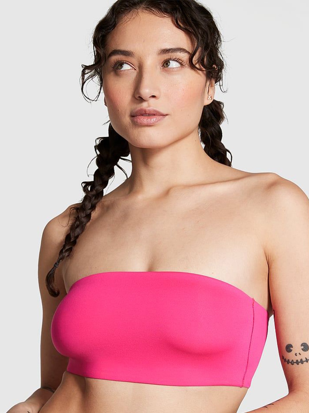 

Victoria's Secret Women Solid Medium Coverage Bandeau Bra, Pink