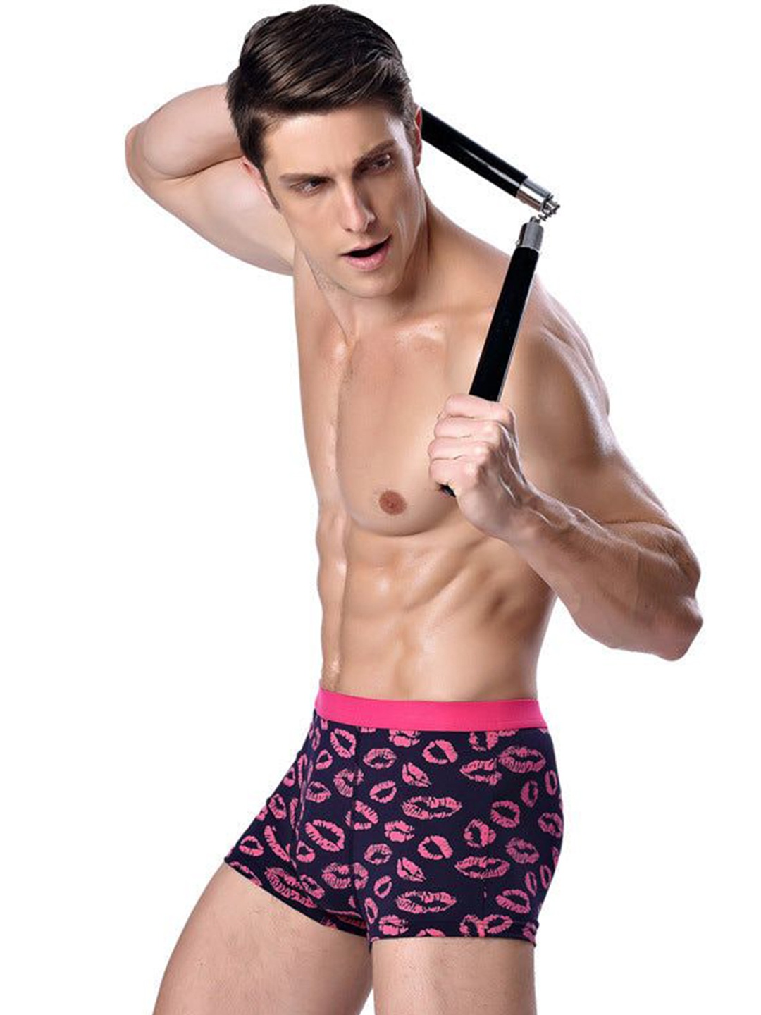 

PANTEAZY Lips Printed Trunk KEV-SM04-LIPP-BR-S-R, Pink