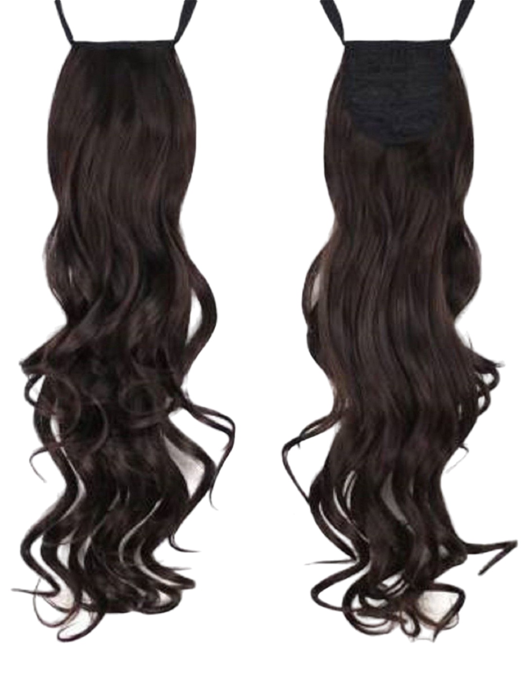

HAVEREAM Tape-In Ponytail Wavy Hair Extension - Black - 24 Inch