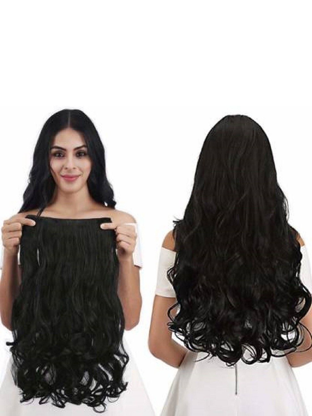 

SHENY Clip-In Curly Hair Extension - Black - 61 Cm