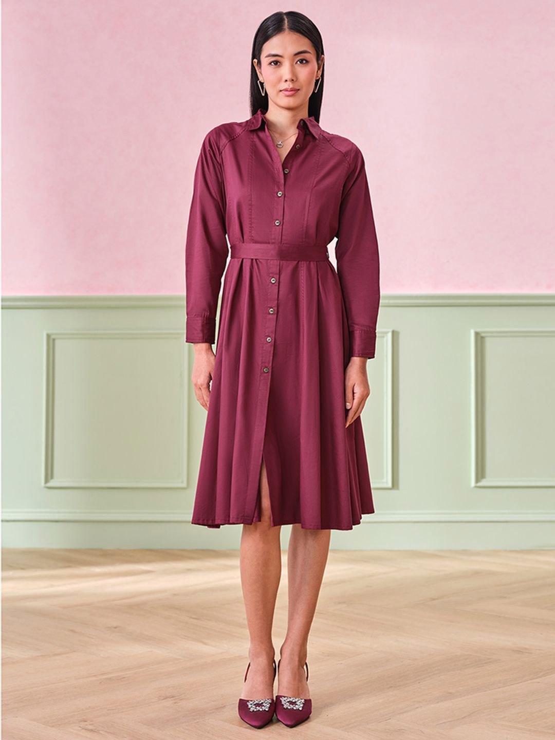 

AND Shirt Dress, Purple