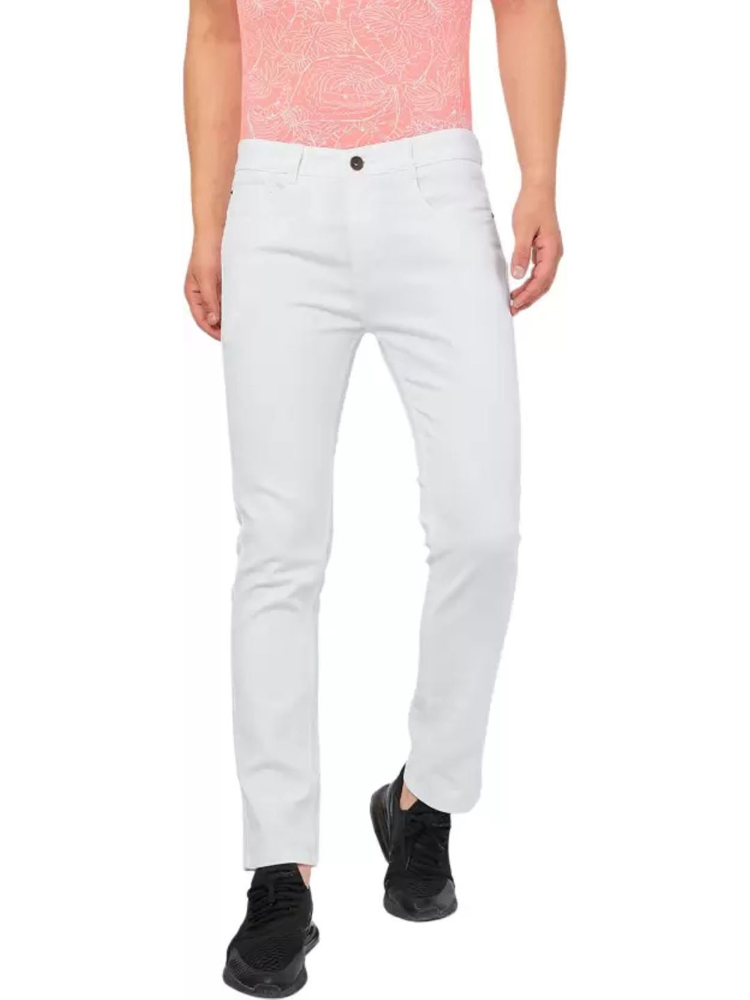 

LINARIA Men Classic Straight Fit Jeans, White