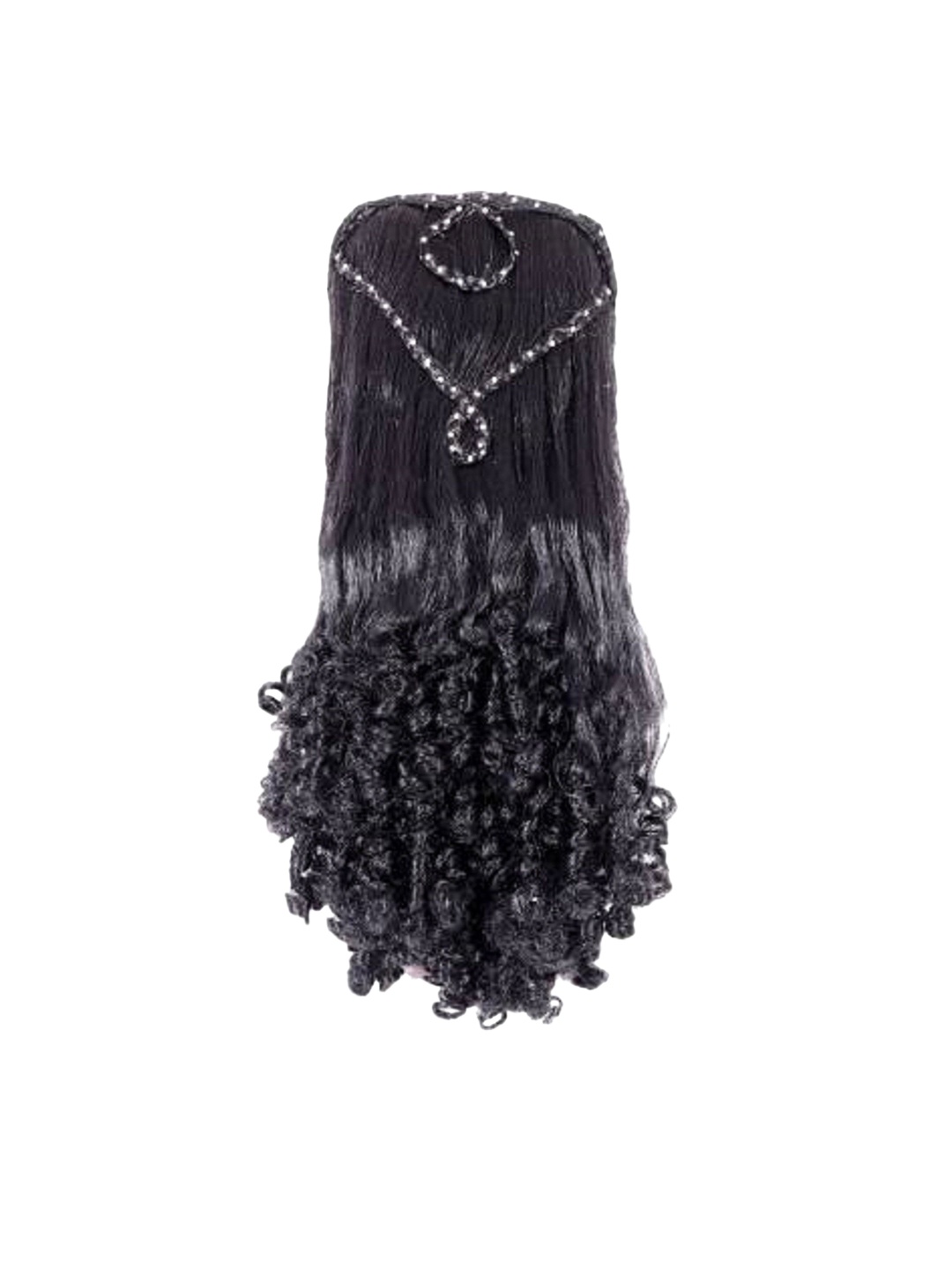 

SHENY Clip In Locks Stone Studded Curly Hair Extension - Black - 24 Inch
