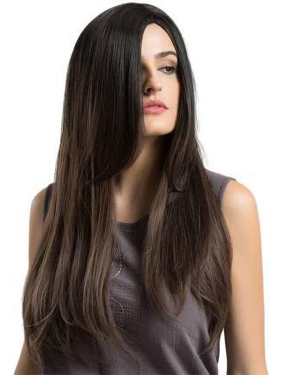 

HAVEREAM Clip-In Straight Toupee Hair Extension - Black - 9 Inch