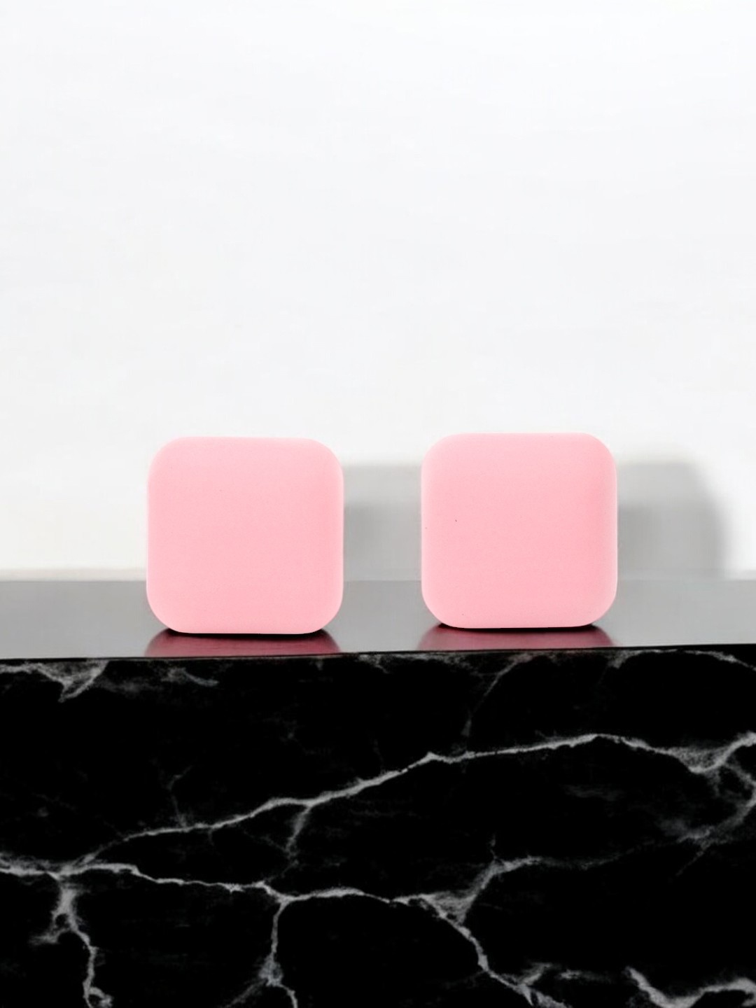 

KRENOZ Geometric Studs Earrings, Pink