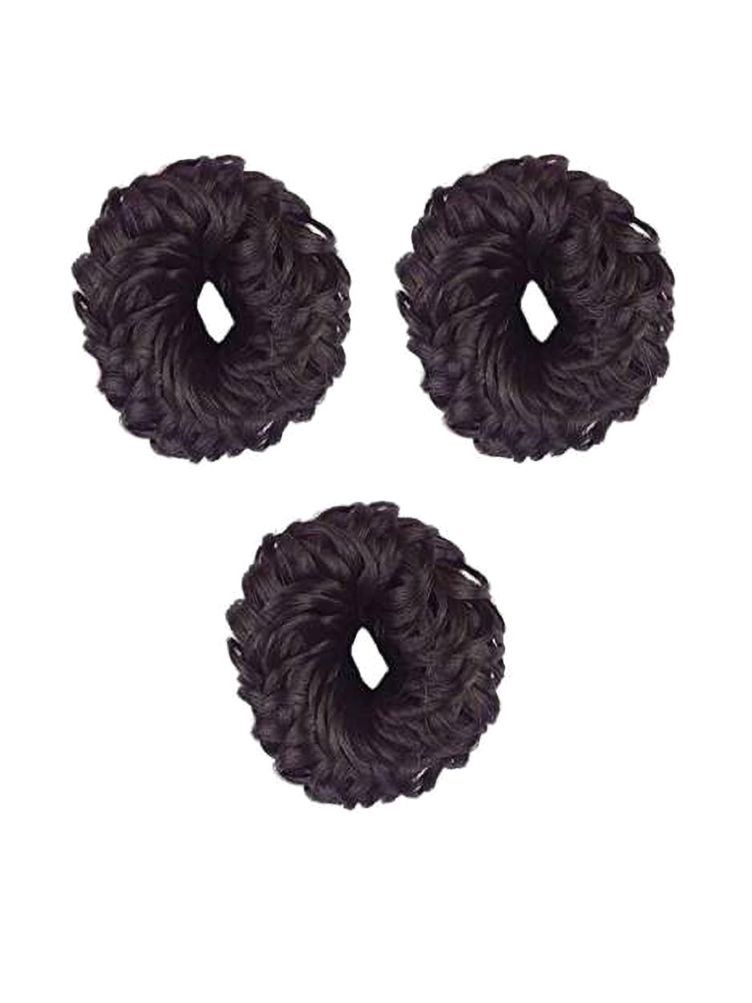 

HAVEREAM Set Of 3 Halo Wavy Messy Bun - Brown - 10 Inch