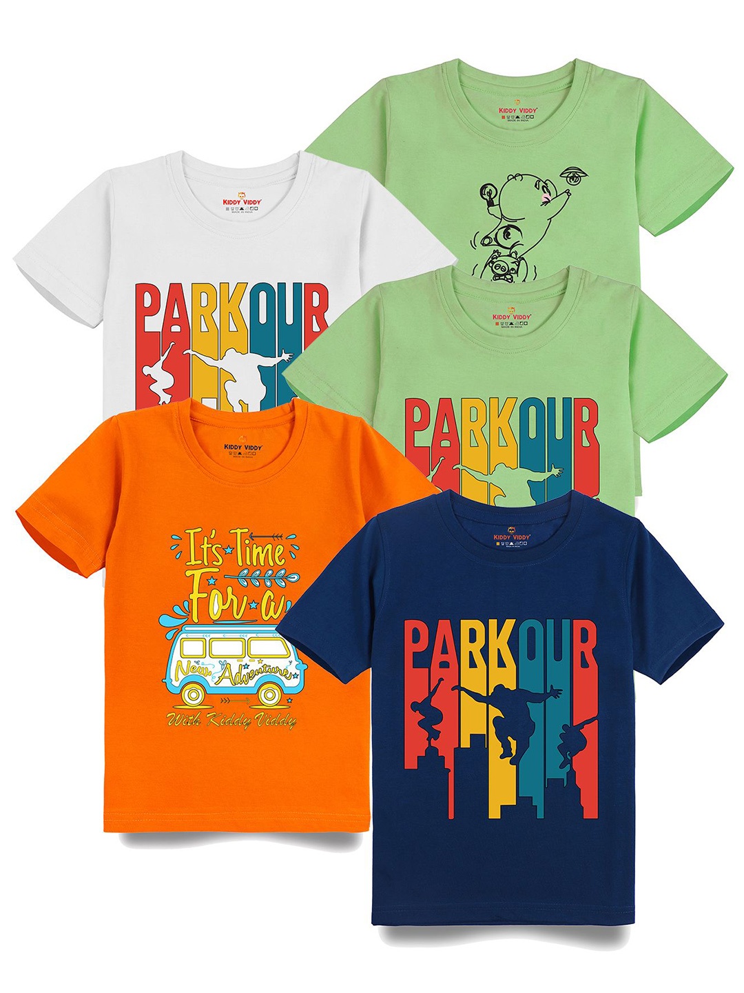 

AUSK Boys 5 Printed T-shirt, White