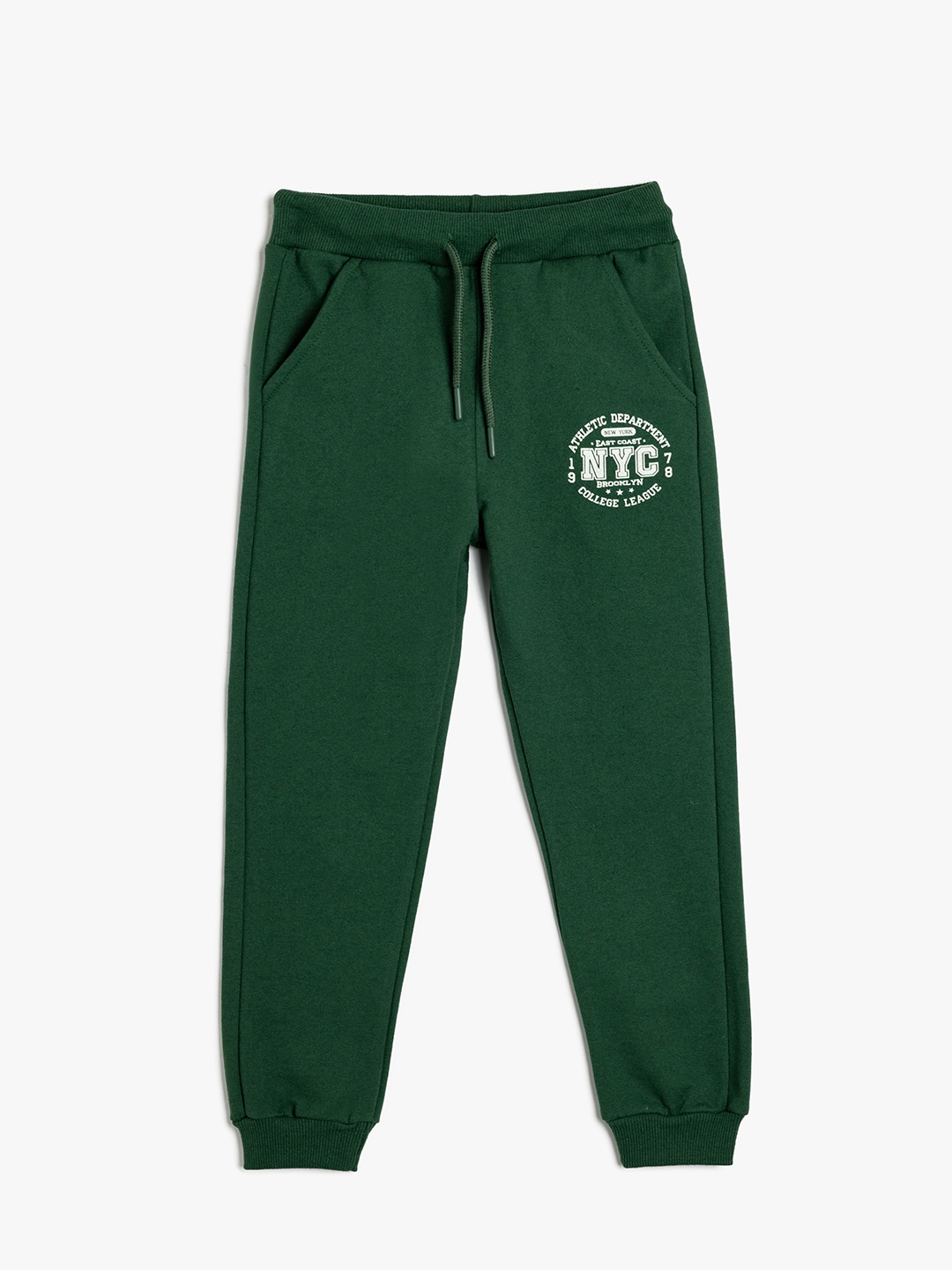 

Koton Boys Solid Mid-Rise Joggers, Green