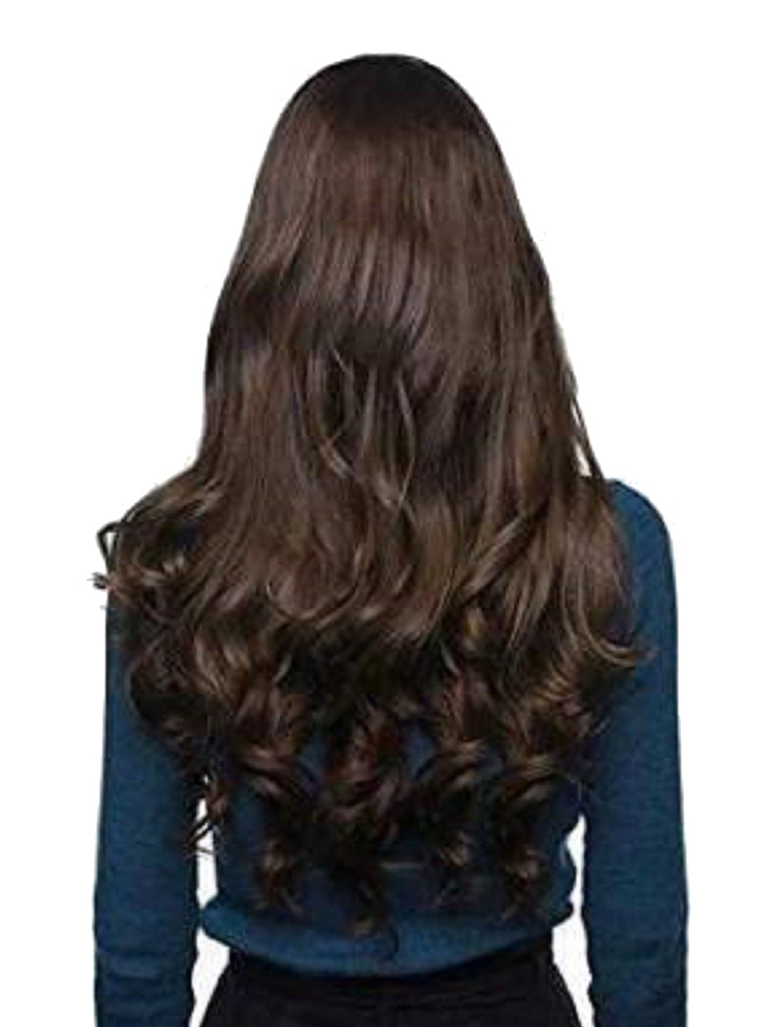 

SHENY Clip-In Wavy Toupee Hair Extension - Brown - 61 Cm