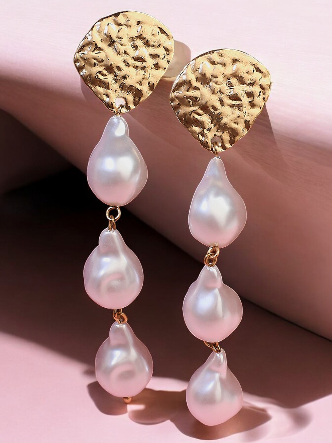 

fabula Floral Drop Earrings, Gold