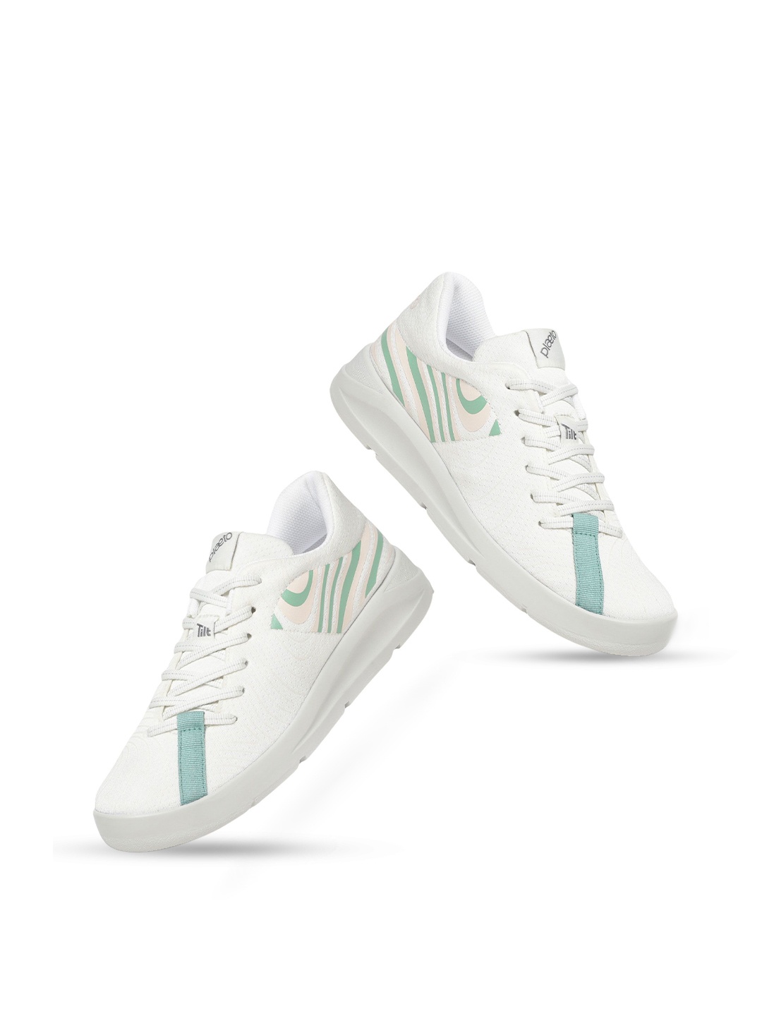 

plaeto Women Mesh Running Non-Marking Shoes, White
