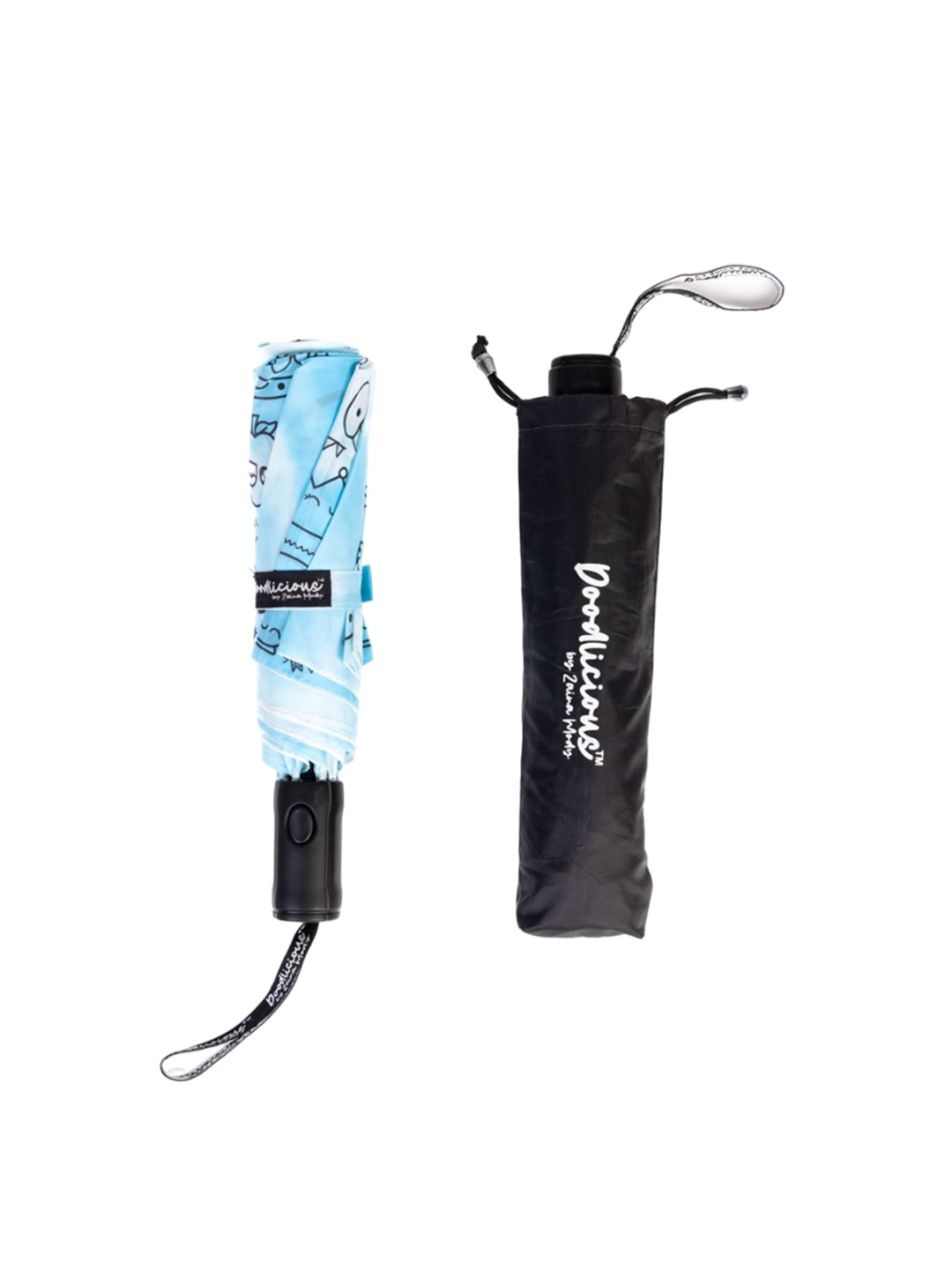 

Doodlicious Semi-Automatic 3 Fold Tie Die Doodle Umbrellas, Blue
