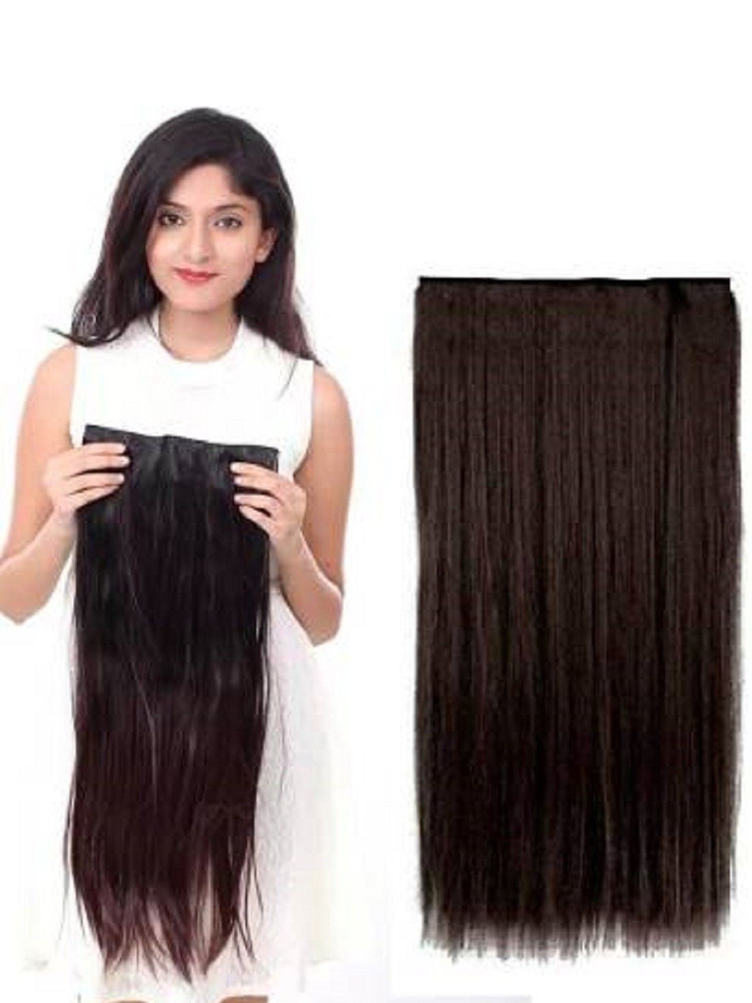 

SHENY Clip-In Straight Locks Hair Extension - Brown - 61 Cm