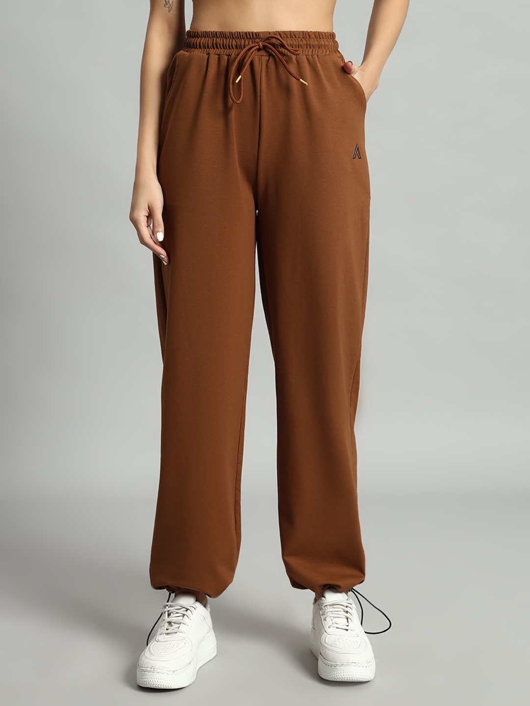 

AECK Wide Leg Track Pants, Rust