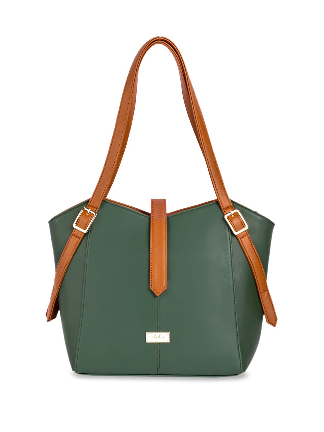 

Strokes by Namrata Mehta Women Up to 12 inch Laptop Solid Structured Tote Bag, Green