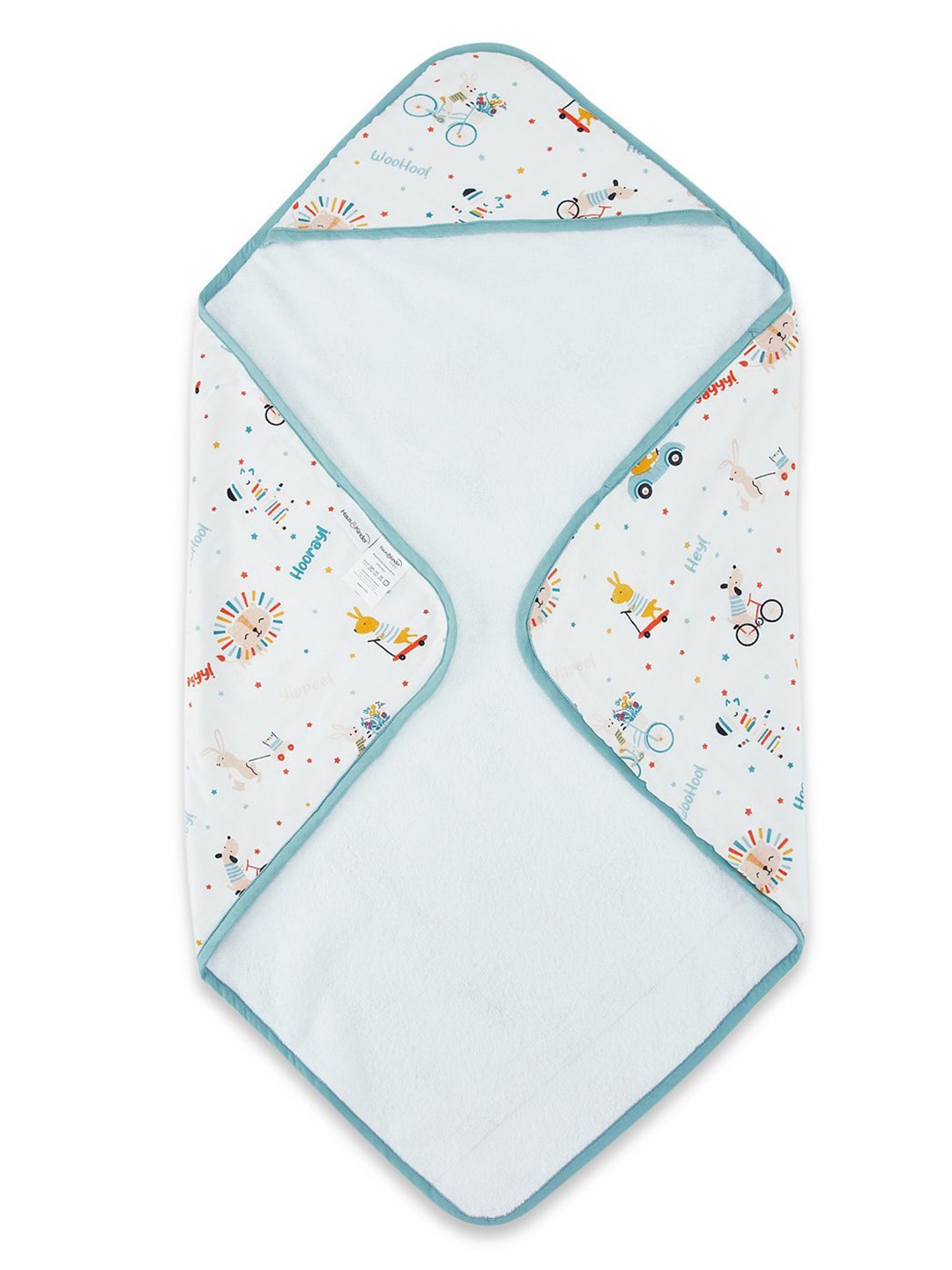 

haus & kinder Blue & White Printed 550 GSM Terry Cotton Bath Towel
