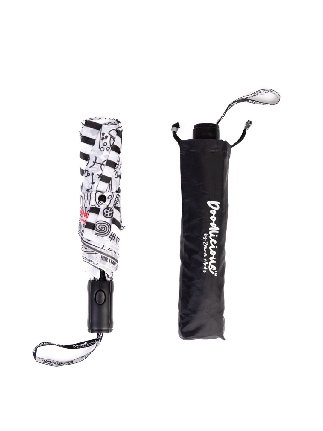 

Doodlicious Semi-Automatic 3 Fold Umbrellas, Black