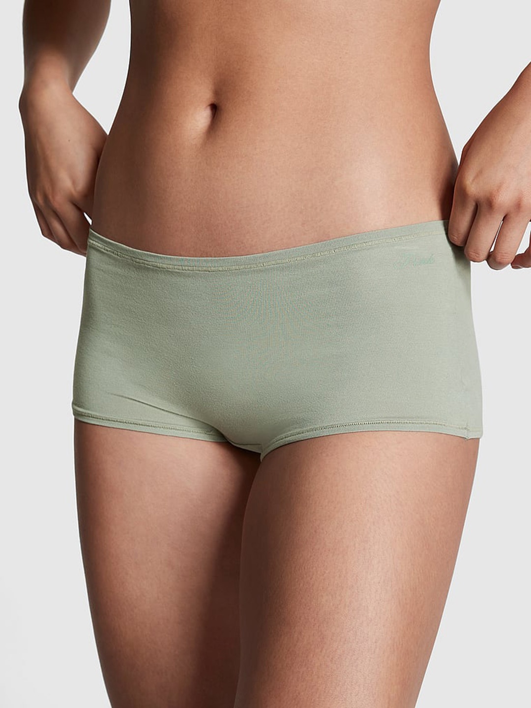 

Victoria's Secret PINK Cotton Boyshort Panty 112329395NKY-Iceberg Green