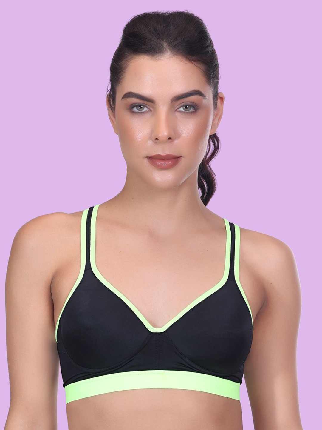 

Amour Secret Full Coverage Lightly Padded Sports Bra, Black