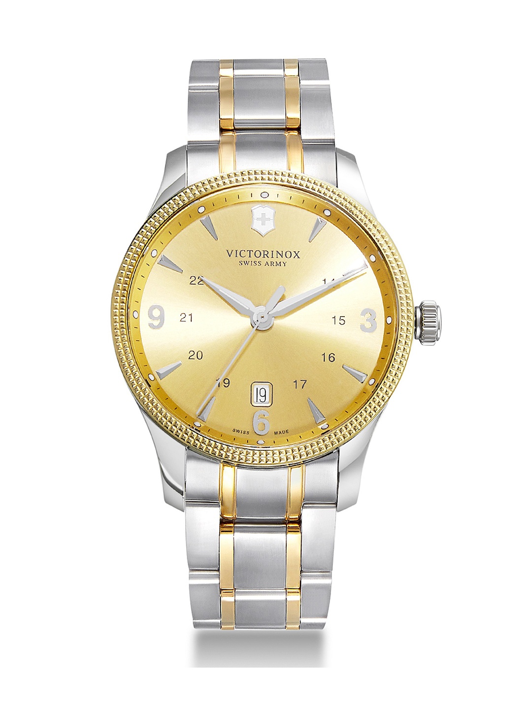 

Victorinox Men Alliance Dial & Stainless Steel Straps Analogue Watch - 249092, Gold