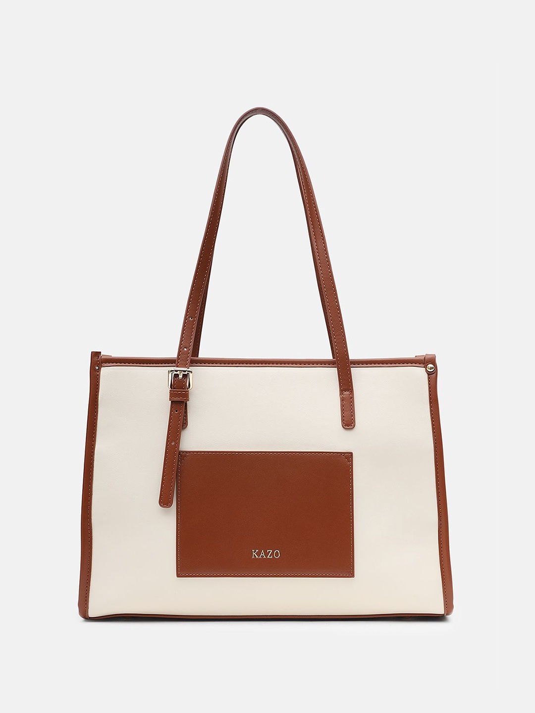 

Kazo Women Oversized Solid Tote Bag, Off white