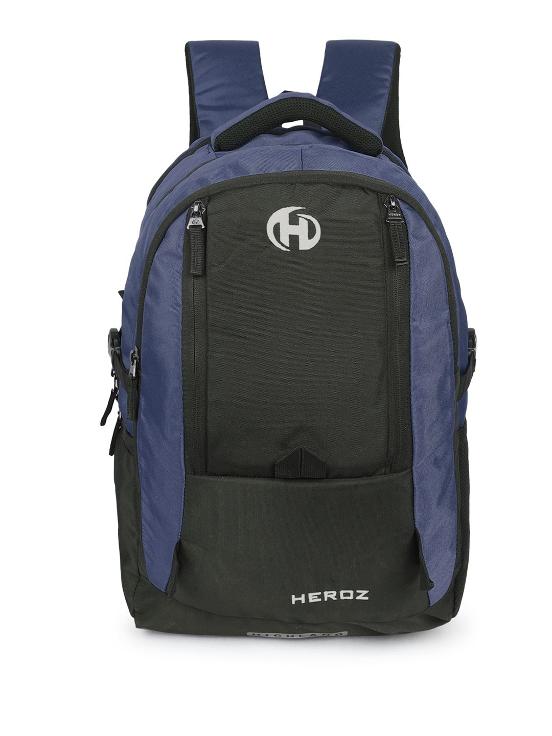 

HEROZ Brand Logo Up To 18 Inch Colourblocked Backpacks, Navy blue