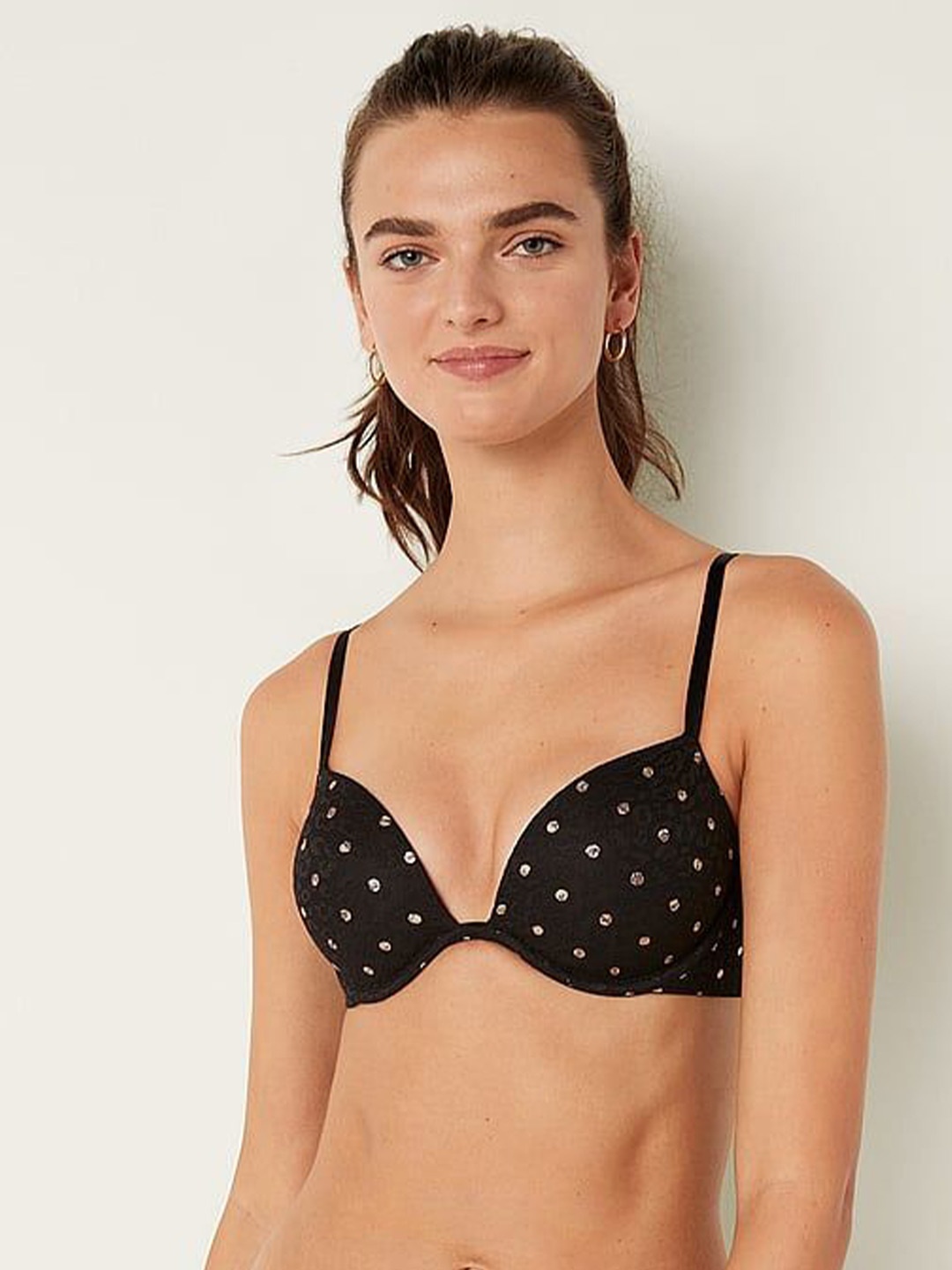 

Victoria's Secret PINK Medium Coverage Underwired Heavily Padded Push-Up Bra, Black