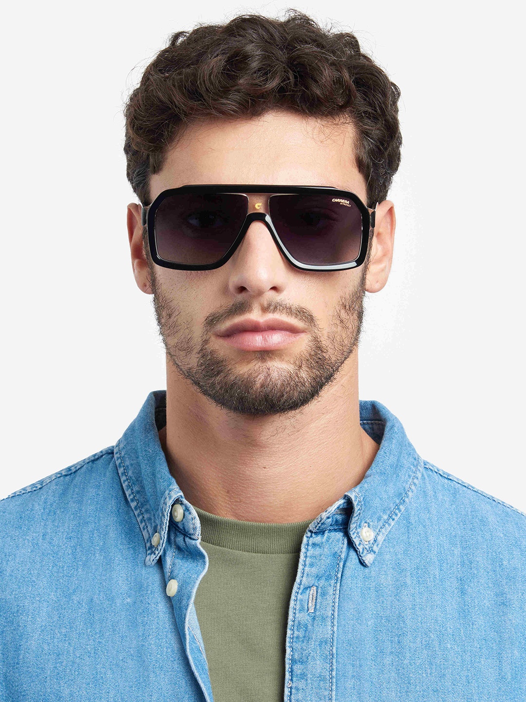

Carrera Men Other Sunglasses with UV Protected Lens 20632180763H4-BLACK, Grey