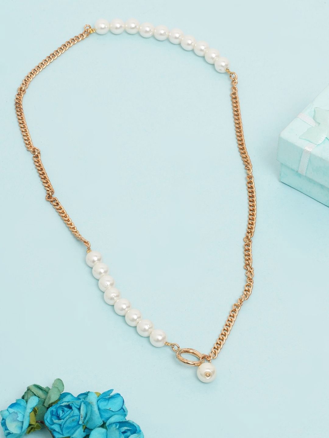 

KPOP Brass Rose Gold-Plated Handcrafted Necklace