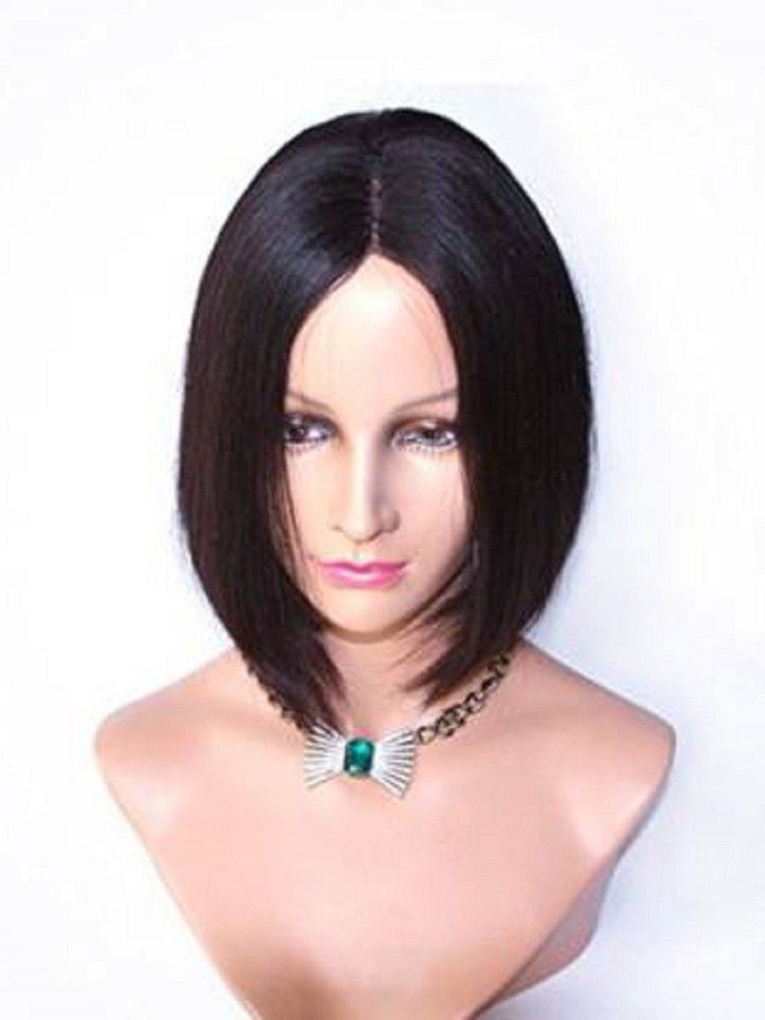 

ABRISH Halo Scalp Topper Straight Hair Extension - Black - 14 Inch