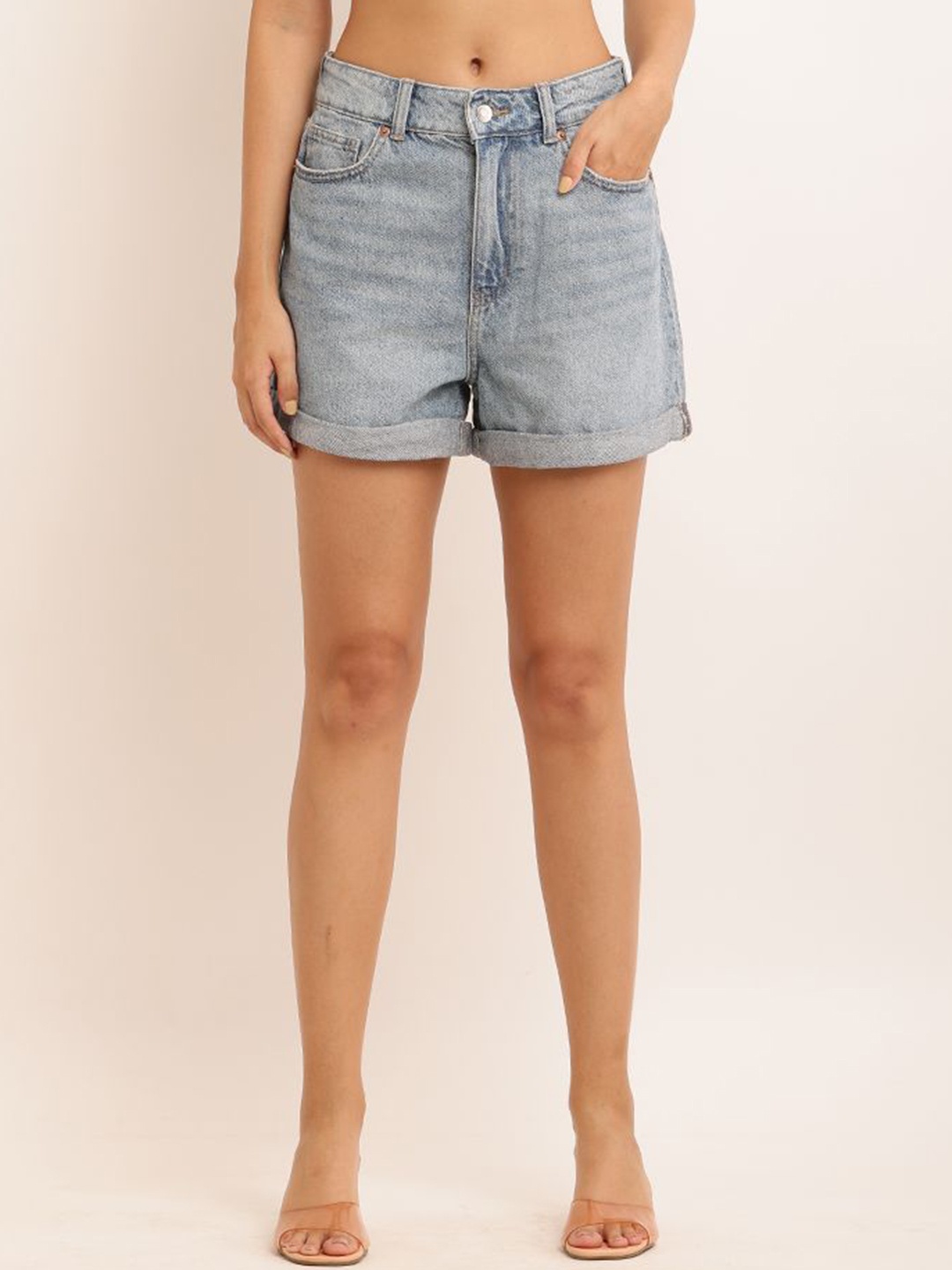 

NoBarr Women Denim Shorts, Blue