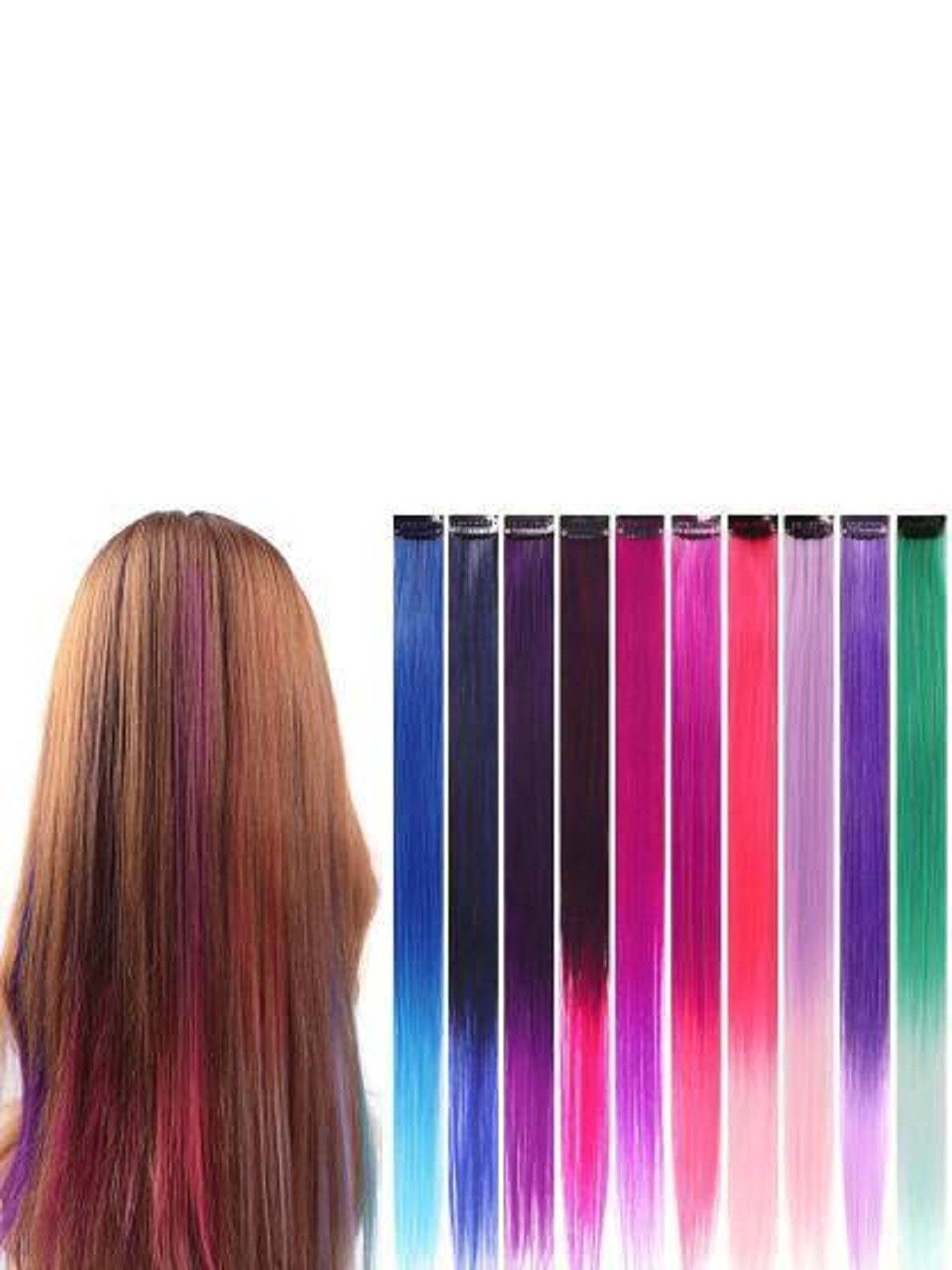 

ABRISH Halo Straight Locks Hair Extension - 24 Inch - Multicolor, Multi