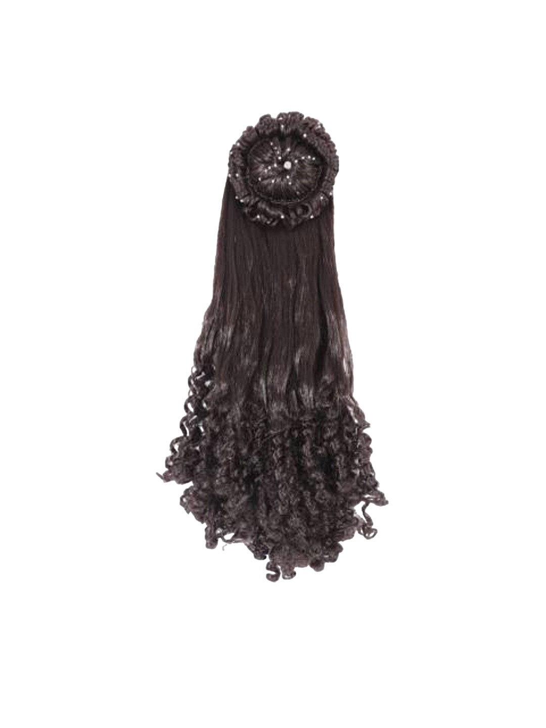 

ABRISH Halo Curly Bun Hair Extension- Black - 24 Inch