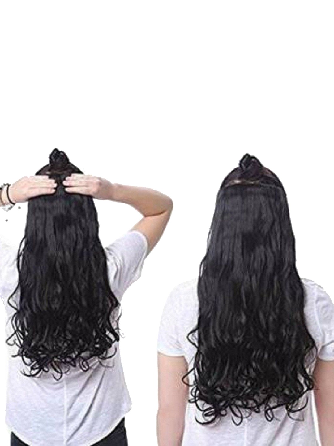 

HAVEREAM Clip-In Curly Hair Extension - Black - 22 inch